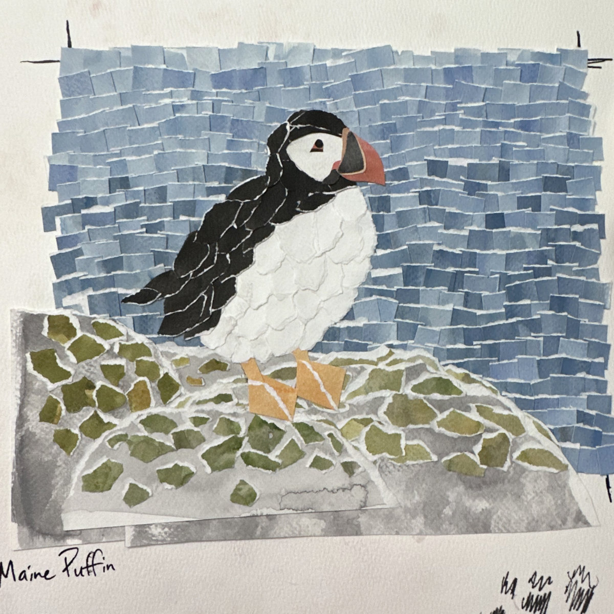 Maine Puffin Small Tray In Progress