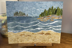 Roque Bluffs Watercolor Collage by Hannah Susan Bennett
